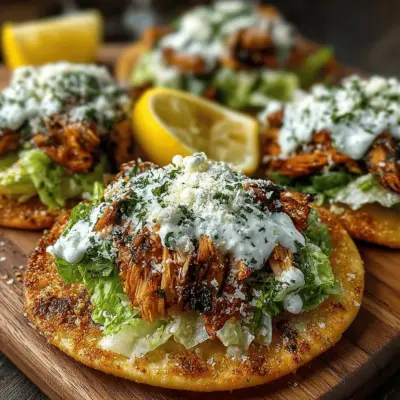 Mini Chicken Caesar Flatbread Discs: A Flavorful Delight