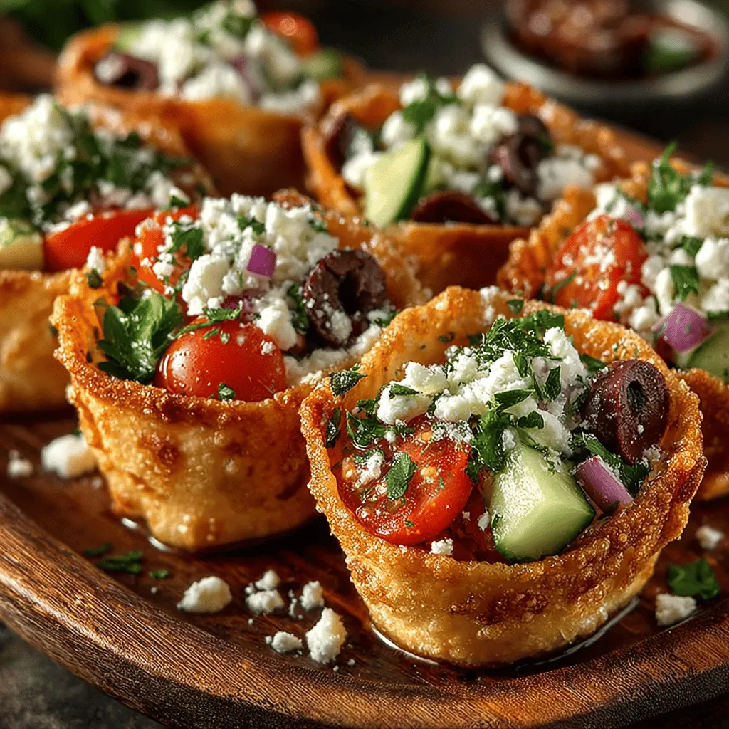 The Mini Greek Salad Tortilla Cones offer a delightful and innovative way to enjoy a classic dish. This recipe combines the vibrant flavors of traditional Greek salad, featuring fresh vegetables and feta cheese, in a convenient, portable format. Instead of serving the ingredients in a bowl, they are artfully arranged in crispy tortilla cones, creating a fun and visually appealing presentation. This dish is perfect for appetizers, light lunches, or even casual gatherings, making it a versatile option for any occasion.