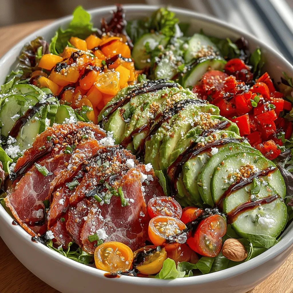 In today's fast-paced world, finding a meal that is both nutritious and visually appealing can often feel like an uphill battle. The Vibrant Healthy Charcuterie Salad Bowl emerges as a delightful solution, combining fresh ingredients with vibrant colors and textures. This salad is not just a feast for the eyes; it's a powerhouse of essential nutrients, making it a perfect choice for health-conscious eaters who refuse to compromise on flavor or aesthetics.
