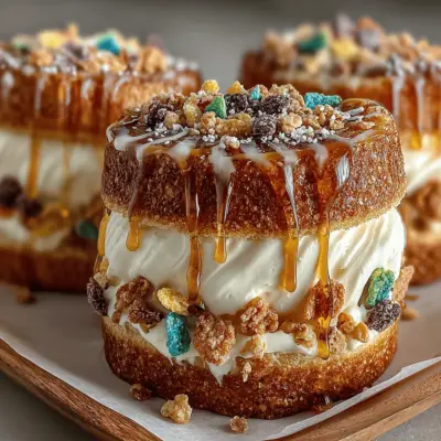 Frozen Yogurt Cereal Milk Sandwich Rounds
