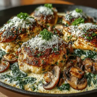 Creamy Mushroom Chicken Skillet Recipe