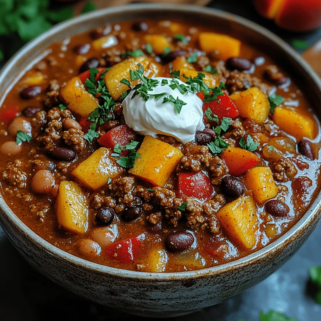 When it comes to comfort food, few dishes can rival the warmth and satisfaction of a well-prepared chili. The Southern Sunset Slow Cooker Peach Chili brings a delightful twist to this classic dish by incorporating sweet, juicy peaches alongside the savory elements typically found in chili. The combination of these flavors not only creates a unique taste experience but also reflects the rich culinary traditions of the Southern United States. As you embark on this cooking adventure, you’ll discover how slow cooking elevates the flavors, making this dish a perfect choice for gatherings, meal prep, or cozy weeknight dinners.