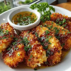 This recipe for Crispy Oven-Baked Chicken Tenders features tender chicken tenderloins coated in a flavorful blend of spices and baked to golden perfection. The accompanying honey mustard dipping sauce provides a sweet and tangy contrast, elevating the dish while keeping it light. With just a handful of ingredients and straightforward preparation steps, this dish is perfect for busy families looking for a nutritious meal option.