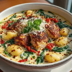 One of the most delightful aspects of Savory Creamy Tuscan Chicken Gnocchi Soup is the addition of Parmesan cheese, which serves as a final flourish that elevates the overall taste and creaminess of this dish. Parmesan adds a rich, nutty flavor that complements the other ingredients beautifully. Whether you choose freshly grated or pre-packaged cheese can significantly affect the soup's final outcome. Freshly grated Parmesan melts more evenly and offers a more robust flavor profile than its pre-packaged counterpart, which often contains additives that can alter its texture and taste. For the best results, opt for high-quality Parmesan cheese, grating it just before use to maximize flavor.