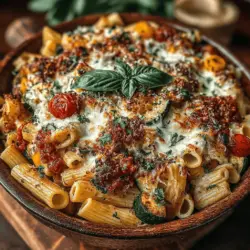 The Veggie Wonderland Cheesy Pasta Bake is the ultimate comfort food that brings joy to the dining table. This heartwarming dish is perfect for families, combining wholesome ingredients with rich, satisfying flavors. What makes this recipe truly special is its versatility; whether you're preparing a quick weeknight dinner or a dish for a potluck gathering, this pasta bake adapts effortlessly to various dietary preferences. Packed with colorful vegetables and a delicious blend of cheeses, it's a meal that promises to delight everyone, from picky eaters to health-conscious diners.
