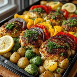 In today's fast-paced world, one-pan meals have become a culinary lifesaver for those juggling busy schedules. These convenient dishes not only save time on meal prep and cleanup, but they also deliver a delightful blend of flavors and nutrients in every bite. One standout recipe that perfectly embodies the essence of a one-pan meal is the Crispy Sheet Pan Chicken and Veggie Bake. This dish seamlessly combines tender chicken thighs with a vibrant mix of colorful vegetables, creating a satisfying and wholesome dinner option that's ideal for busy weeknights or family gatherings.