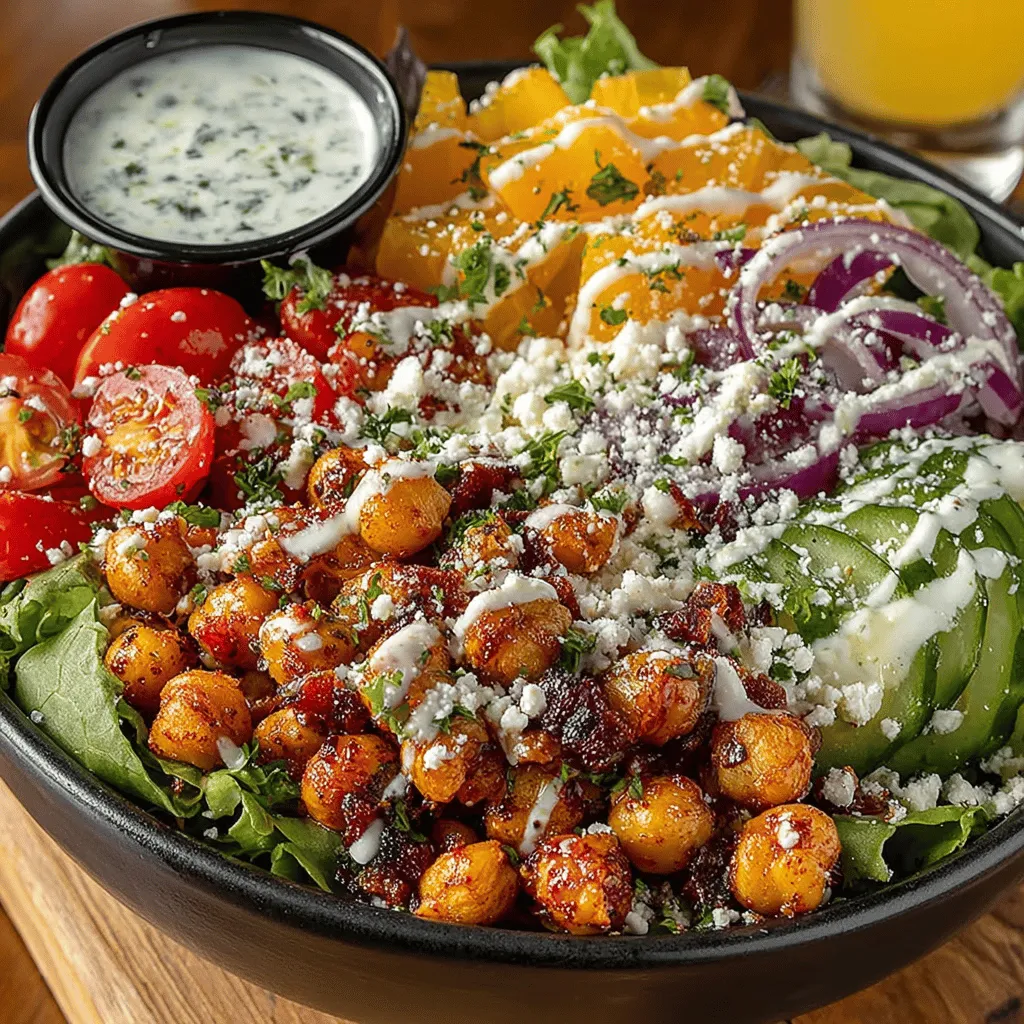 The Crunchy Chickpea Delight Salad is a vibrant and nutritious dish that brings together the wholesome goodness of chickpeas and a medley of fresh vegetables. This salad is not only visually appealing but also packed with flavors and health benefits. Chickpeas are a fantastic source of plant-based protein and fiber, making them an excellent choice for a filling meal or side dish. Paired with a creamy avocado dressing, this salad offers a delightful balance of textures and flavors that will leave you feeling satisfied and energized.