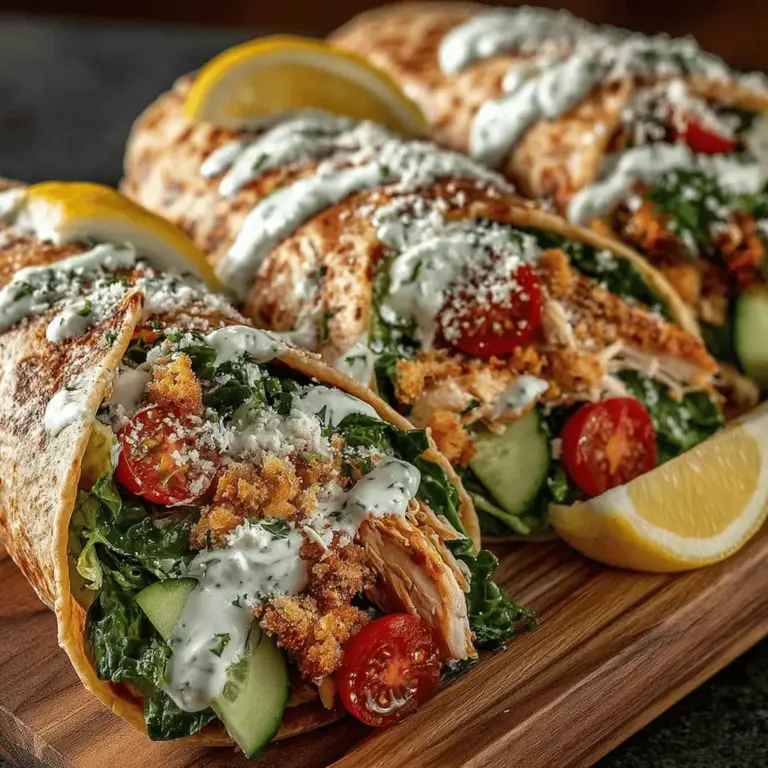 In the quest for healthy and satisfying meal options, the Zesty Protein-Packed Chicken Caesar Salad Wraps stand out as a delicious choice. These wraps combine the classic flavors of a Caesar salad with the convenience of a portable meal, making them perfect for busy lifestyles without compromising on nutrition. Packed with protein, fresh vegetables, and a light dressing, this recipe not only tantalizes the taste buds but also aligns with health-conscious eating. In this article, we delve into the delicious components of the recipe, the preparation process, and the nutritional benefits that make these wraps a must-try.