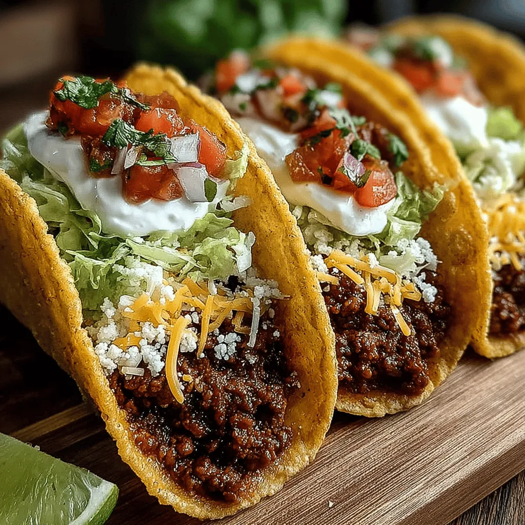 In the fast-paced world we live in, finding quick and delicious meal options that can bring the family together is a challenge many home cooks face. Enter Zesty Quick Beef Tacos: a delightful dish that combines ease and flavor in a way that appeals to both the busy weeknight dinner crowd and those looking to impress guests at a festive gathering. Tacos are not only a versatile meal choice but also a canvas for creativity, allowing everyone to customize their plates with an array of toppings. This recipe is tailored for simplicity, ensuring that you can whip up a satisfying taco feast without sacrificing taste. Whether you're a novice in the kitchen or a seasoned chef, these beef tacos are sure to become a go-to favorite.