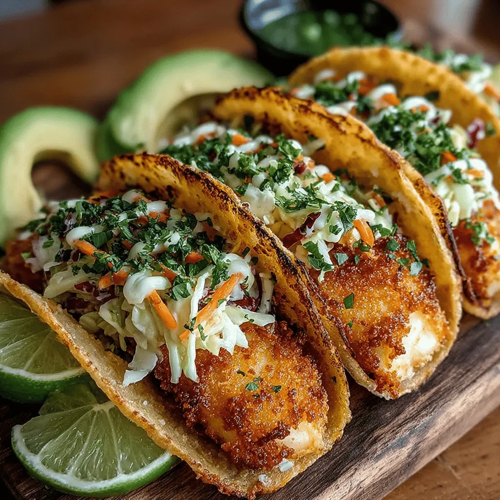 Crispy Baked Fish Tacos with Cabbage Slaw