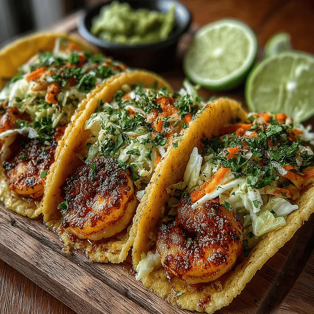 Sizzling Shrimp Tacos are a vibrant and delicious option that can elevate any gathering or weeknight dinner. These tacos feature fresh, succulent shrimp paired with a zesty cilantro lime slaw, creating a delightful combination of flavors and textures. The increasing popularity of tacos in various culinary traditions showcases their versatility and the joy they bring as customizable dishes that cater to personal taste preferences. Whether you're hosting a casual get-together or looking for a quick meal, these Sizzling Shrimp Tacos are sure to impress.