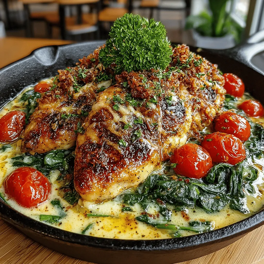 In the world of weeknight dinners, finding the perfect recipe that balances flavor, ease of preparation, and satisfaction can often be a challenge. The Creamy Garlic Parmesan Chicken Skillet stands out as a delightful solution, combining tender chicken breasts with a rich, creamy sauce infused with garlic and Parmesan, alongside vibrant vegetables. This dish not only pleases the palate but also fits into a busy lifestyle, making it an ideal choice for families and individuals alike. In this article, we will explore the intricacies of this delicious recipe, providing you with a comprehensive guide to its preparation, the health benefits of its ingredients, and tips for enhancing your cooking experience.