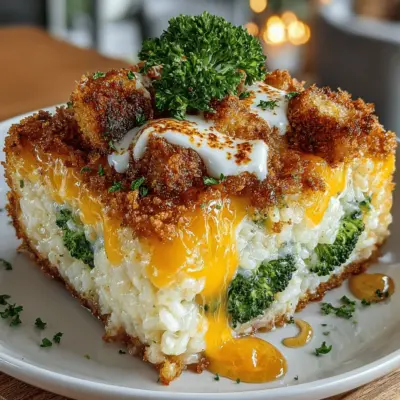 Savory Cheesy Broccoli and Rice Casserole