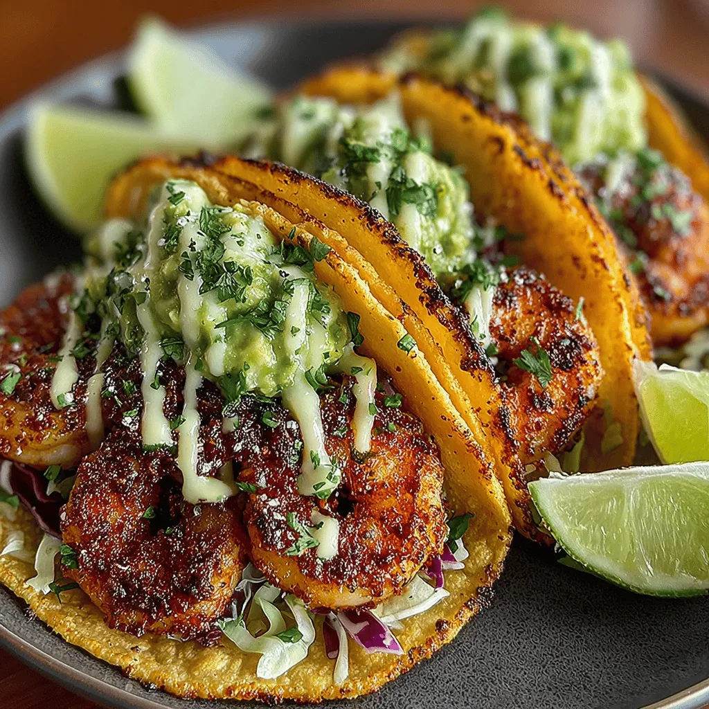 Shrimp tacos are a culinary delight that perfectly encapsulates the essence of fresh, vibrant flavors wrapped in a warm tortilla. These zesty quick shrimp tacos with avocado lime sauce are not only a feast for the senses but also a breeze to prepare, making them an ideal choice for a variety of occasions. Whether you're looking for a quick weeknight dinner, a dish to impress guests at a summer gathering, or a fun meal to enjoy while entertaining friends, shrimp tacos deliver on all fronts.