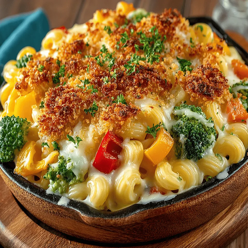 Creamy Veggie-Packed Mac and Cheese Casserole