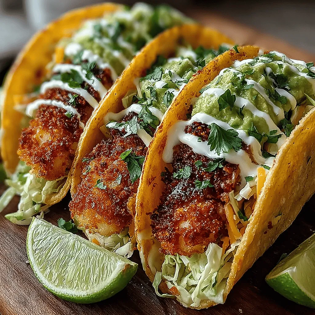 Crispy Baked Fish Tacos with Avocado Sauce