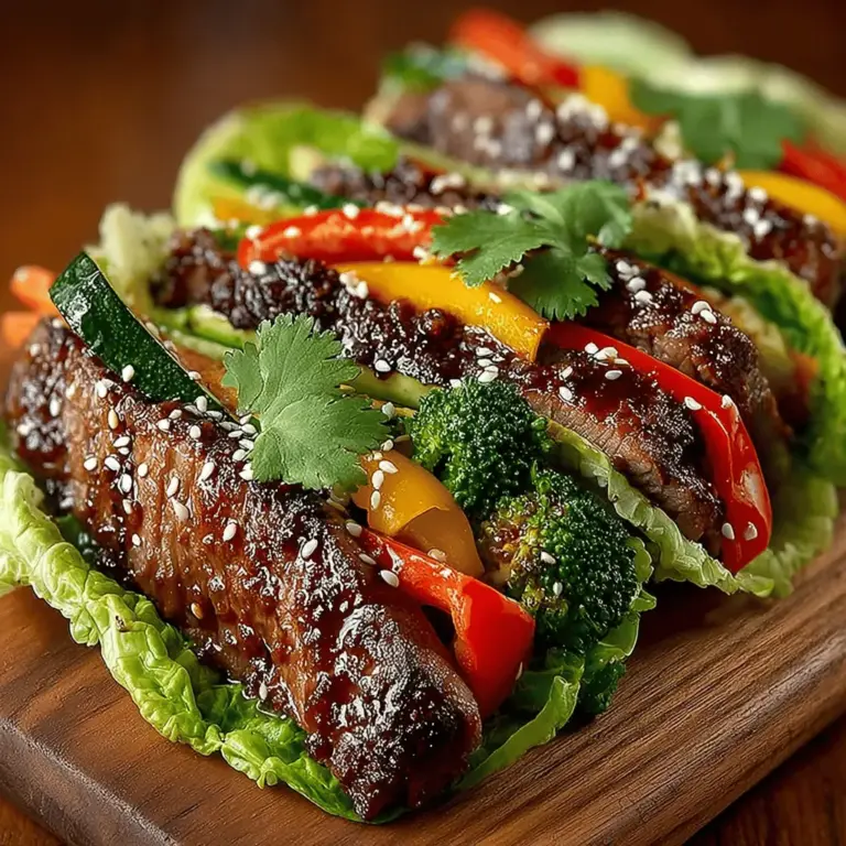 In the quest for quick and nutritious meals, savory beef and vegetable stir-fry wraps emerge as a delicious solution. This recipe combines tender flank steak with vibrant vegetables, all nestled in crisp lettuce leaves for a satisfying and healthy dish. Ideal for busy weeknights or meal prep, these wraps are not only easy to make but also packed with flavor and nutrients. Join us as we explore the ins and outs of this delightful recipe, perfect for family dinners or gatherings with friends.