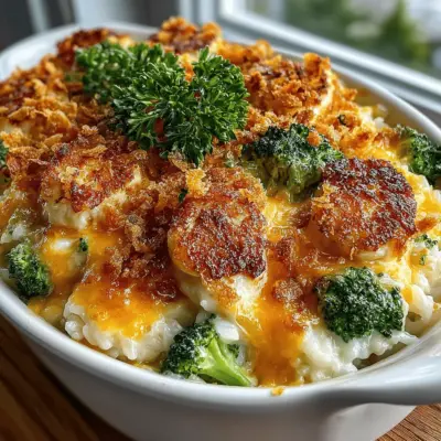 Cheesy Broccoli and Rice Casserole Delight