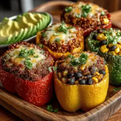 Stuffed Peppers Delight: Savory Quinoa and Black Bean Medley