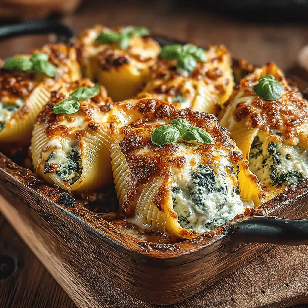 Creamy Spinach and Mushroom Stuffed Shells Recipe
