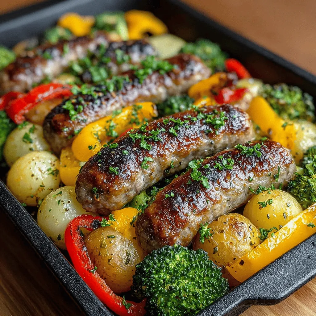 One-Pan Sizzle: Sheet Pan Sausage and Veggie Bake