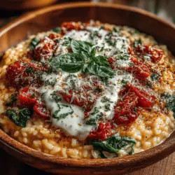 - 1 cup Arborio rice - 4 cups vegetable broth (preferably warm) - 1 cup fresh tomatoes, diced - ½ cup heavy cream - 1 cup fresh spinach, chopped - ½ cup grated Parmesan cheese - 1 medium onion, finely chopped - 3 cloves garlic, minced - 2 tablespoons olive oil - ½ cup fresh basil, chopped - Salt and pepper to taste
