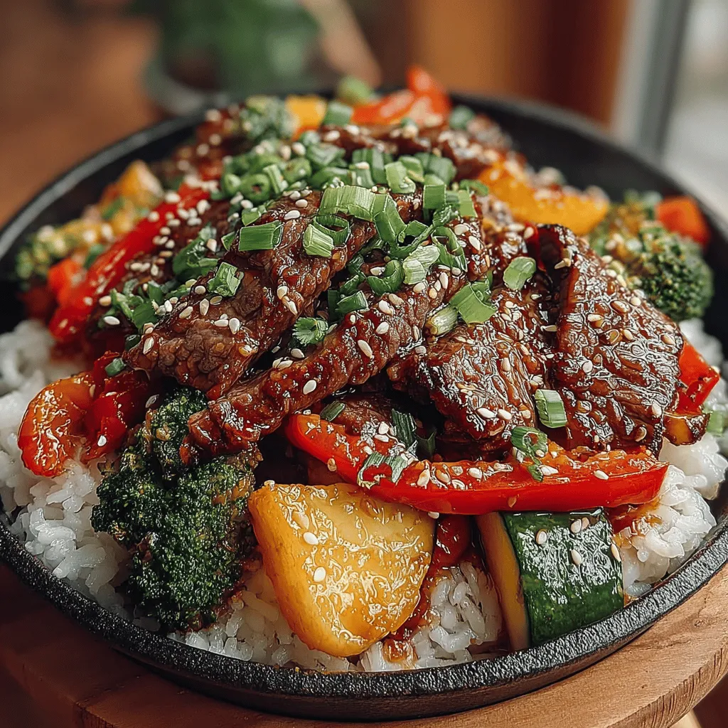 In the world of quick and delicious meals, stir-fry stands out as a favorite among home cooks. The Sizzling Beef & Veggie Delight Stir-Fry Bowls are not only easy to prepare but also packed with flavor and nutrition. This recipe combines tender beef sirloin with a vibrant medley of fresh vegetables, all tossed in a savory sauce that brings everything together. Perfect for busy weeknights or a wholesome family meal, this dish is sure to impress. Let’s dive into the details of creating this satisfying stir-fry bowl that’s as delightful to eat as it is to make.