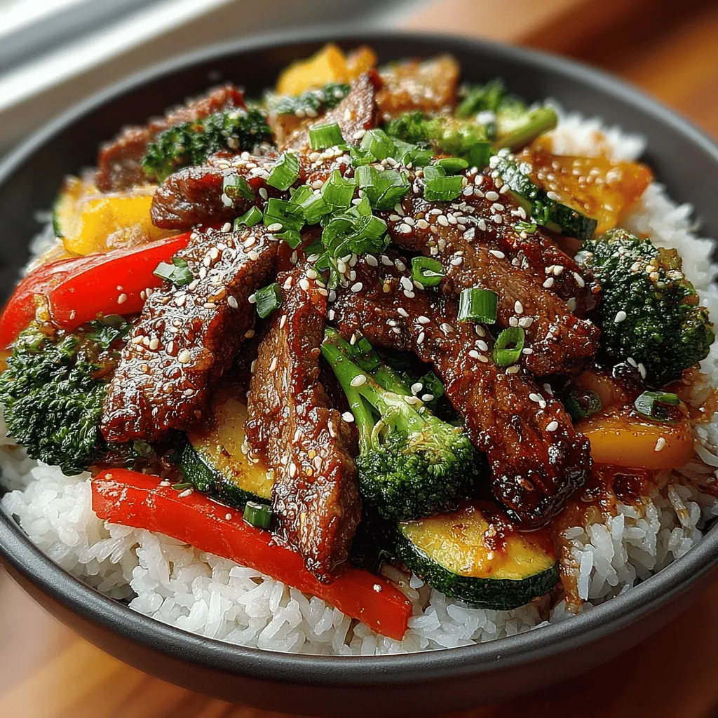 In the world of quick and delicious meals, stir-fry stands out as a favorite among home cooks. The Sizzling Beef & Veggie Delight Stir-Fry Bowls are not only easy to prepare but also packed with flavor and nutrition. This recipe combines tender beef sirloin with a vibrant medley of fresh vegetables, all tossed in a savory sauce that brings everything together. Perfect for busy weeknights or a wholesome family meal, this dish is sure to impress. Let’s dive into the details of creating this satisfying stir-fry bowl that’s as delightful to eat as it is to make.