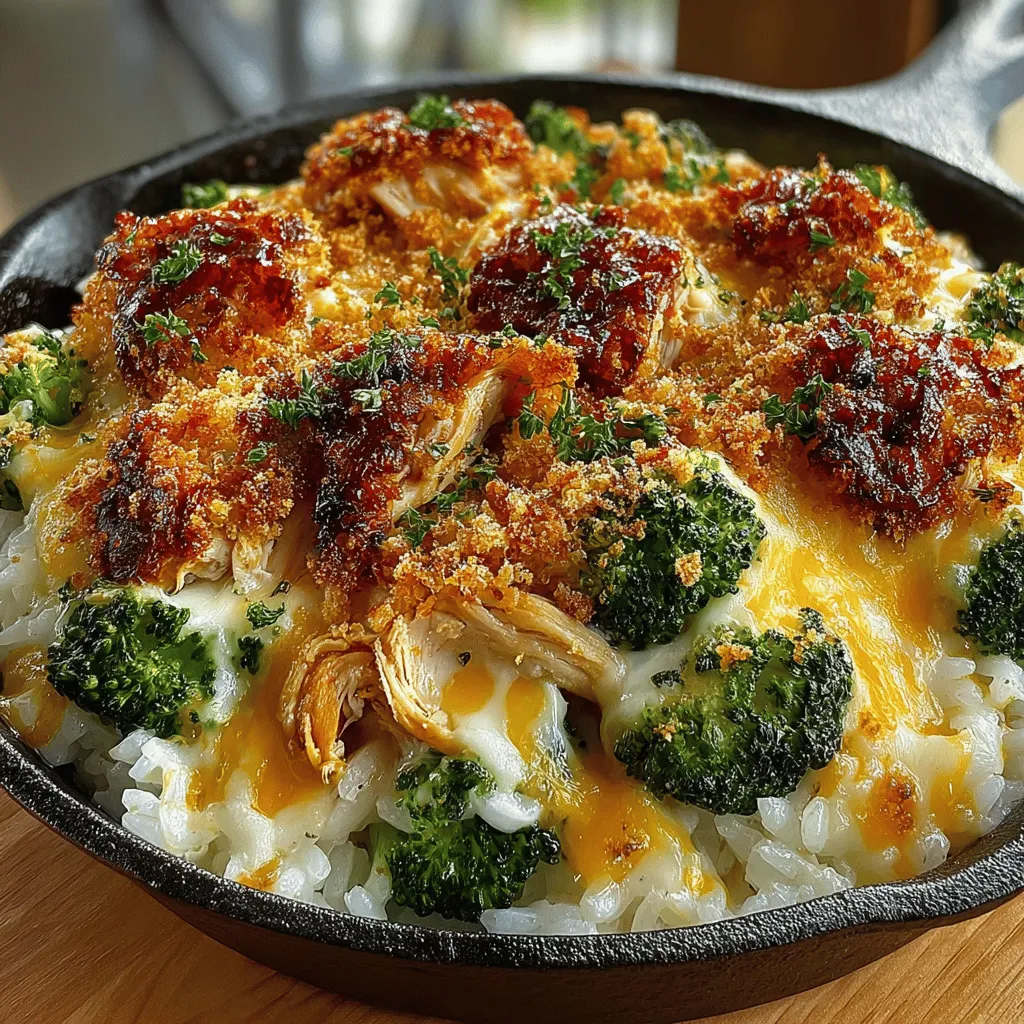 Cheesy Broccoli and Chicken Rice Bake
