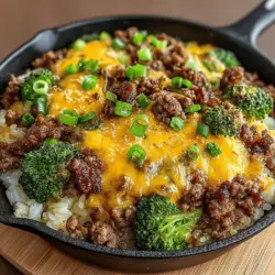 In today's fast-paced world, finding a delicious yet easy-to-make meal can be a challenge. Whether you’re a busy parent juggling work and family or simply someone who wants to enjoy a home-cooked meal without spending hours in the kitchen, the One-Pan Cheesy Beef and Broccoli Skillet is the perfect solution. This hearty dish combines the rich flavors of ground beef, the nutritional punch of broccoli, and the gooey goodness of cheddar cheese, all cooked in just one pan. It embodies comfort food at its best, offering a delightful balance of taste and convenience that makes it a must-try for families and home cooks alike.