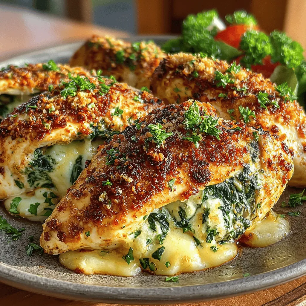 When it comes to comforting meals that are both nutritious and indulgent, Creamy Spinach and Cheddar Stuffed Chicken Breasts stand out as a perfect choice for family dinners or special occasions. This dish brings together the rich, creamy goodness of a savory filling and the succulent tenderness of perfectly cooked chicken breasts. The combination of flavors and textures creates an enticing dish that appeals to both adults and children alike, making it a go-to recipe for busy weeknights or impressive weekend gatherings.