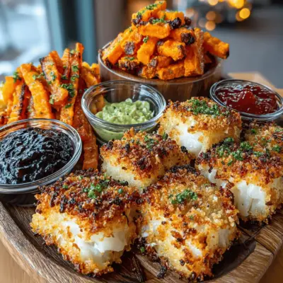 Crunchy Fish Sticks & Spirited Sweet Potato Fries