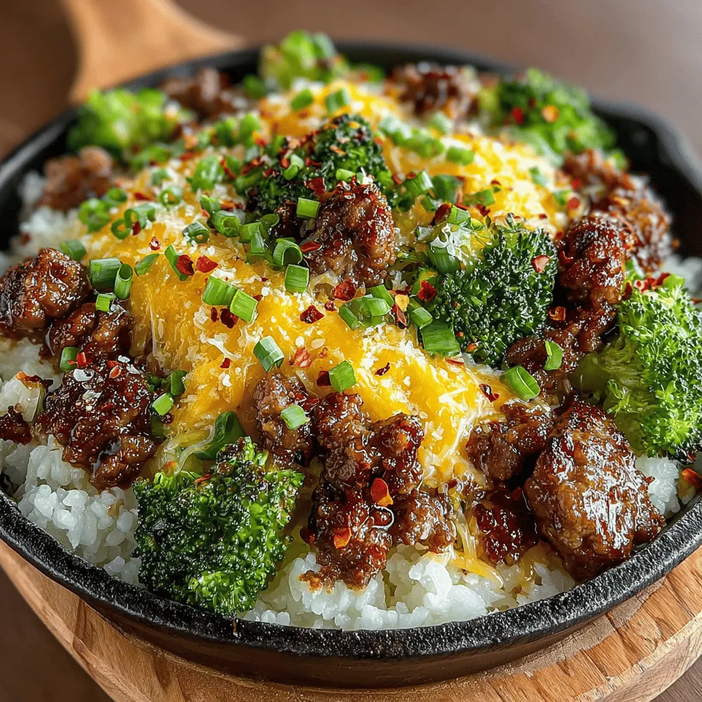 Sizzling Cheesy Beef & Broccoli Delight