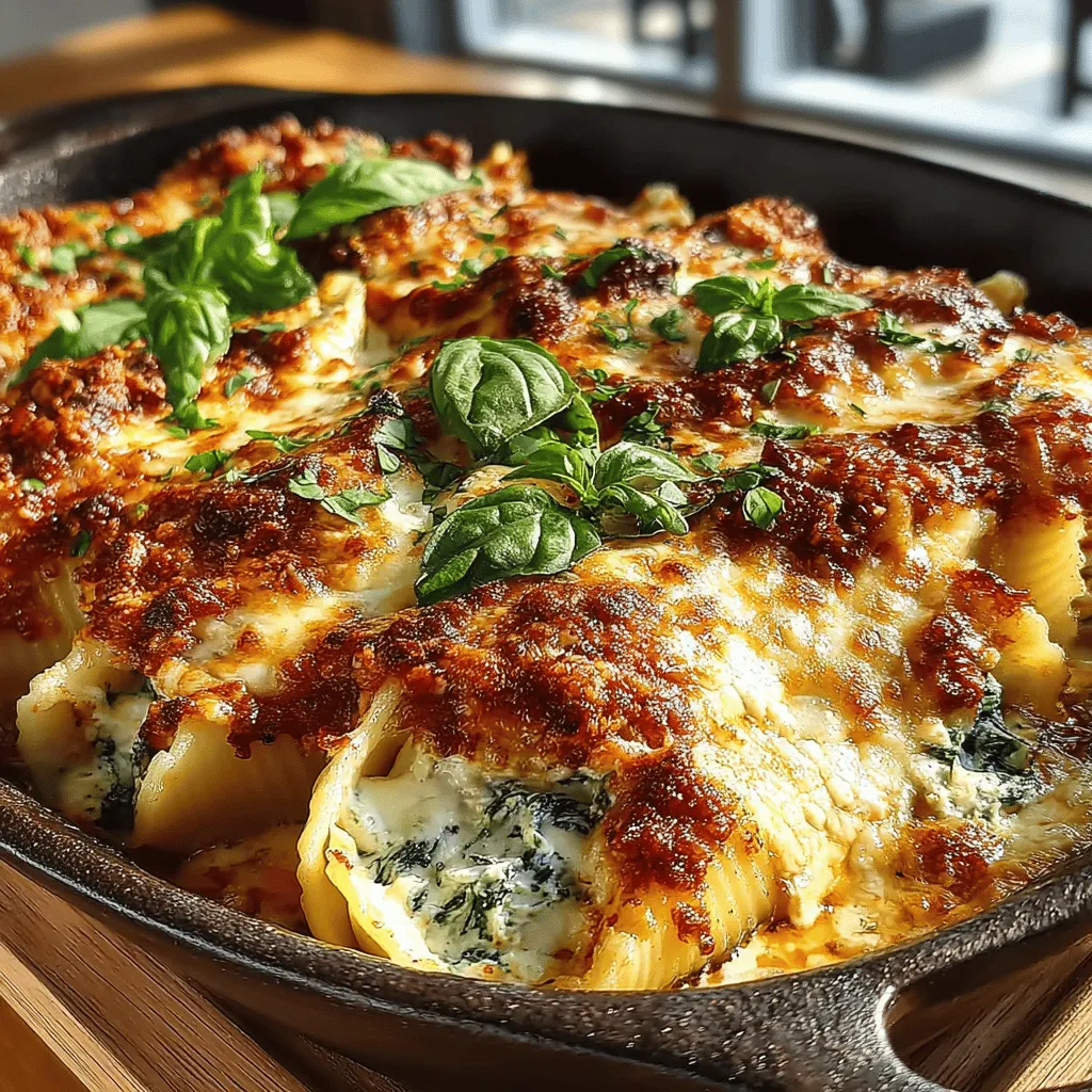 Cheesy Spinach Delight Stuffed Shells are more than just a meal; they embody the essence of comfort food. The large pasta shells serve as vessels, cradling a delectable filling that combines fresh spinach with a medley of cheeses. As you take a bite, the creamy texture of the cheese melds with the slight earthiness of the spinach, creating a harmonious blend that tantalizes the taste buds. This dish not only satisfies hunger but also warms the soul, making it perfect for gatherings and cozy nights in.