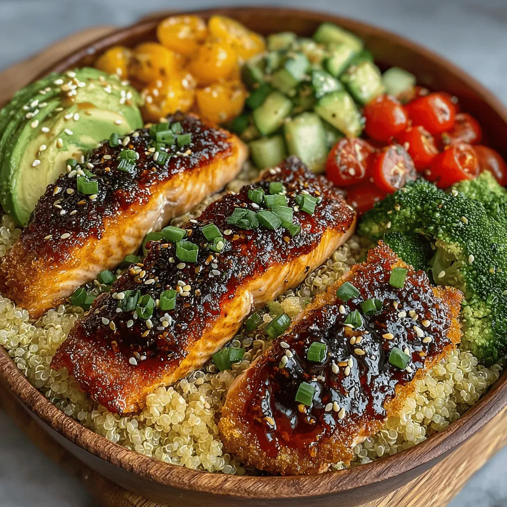 Sweet and Savory Honey Garlic Salmon Bowls