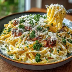 Creamy Garlic Parmesan Pasta Delight: A Culinary Experience