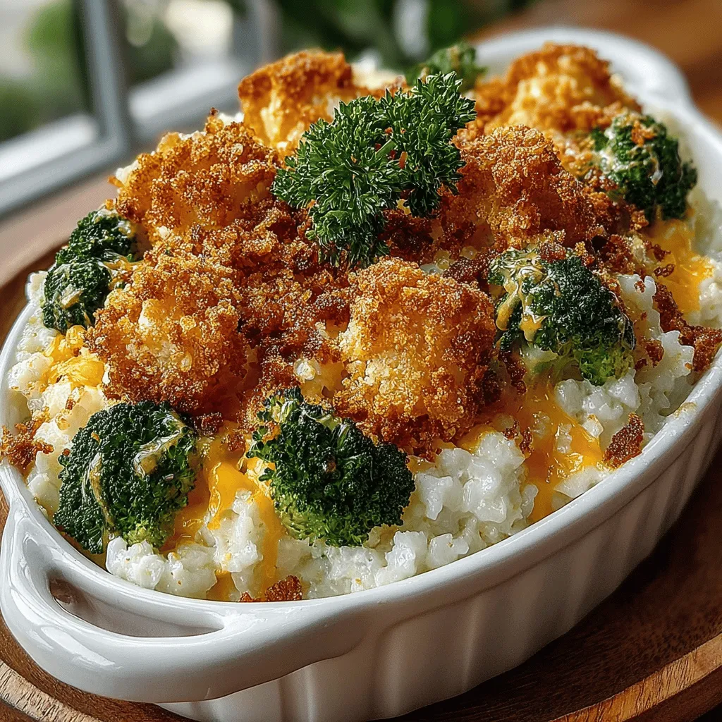 Cheesy Broccoli Delight Casserole is more than just a dish; it's a heartwarming staple that brings families together around the dinner table. This comforting casserole is ideal for family dinners, potlucks, or as a side dish that delights both kids and adults alike. With its rich, creamy texture and the cheesy goodness that everyone loves, it cleverly marries the nutritional benefits of broccoli with flavors that make vegetables appealing to even the pickiest eaters. Whether you're looking for a quick weeknight meal or a delightful dish for a special occasion, this casserole is sure to be a hit.