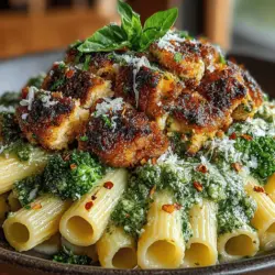 Delve into the world of culinary bliss with our Crispy Chicken and Broccoli Pesto Pasta recipe. This dish combines succulent chicken, vibrant broccoli, and flavorful pasta, all enveloped in a rich pesto sauce. Perfect for weeknight dinners or special gatherings, this recipe is designed to satisfy your cravings while providing a nutritious balance of protein and vegetables. Join us in exploring the details of this delightful dish.