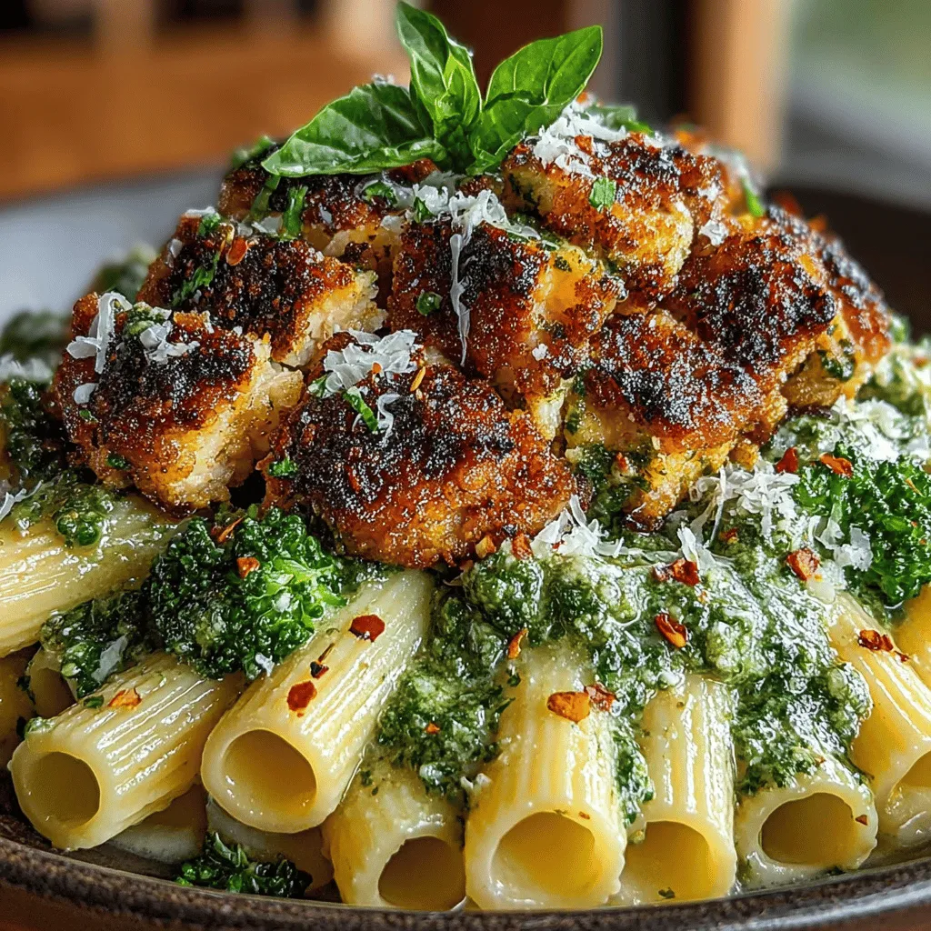 Delve into the world of culinary bliss with our Crispy Chicken and Broccoli Pesto Pasta recipe. This dish combines succulent chicken, vibrant broccoli, and flavorful pasta, all enveloped in a rich pesto sauce. Perfect for weeknight dinners or special gatherings, this recipe is designed to satisfy your cravings while providing a nutritious balance of protein and vegetables. Join us in exploring the details of this delightful dish.
