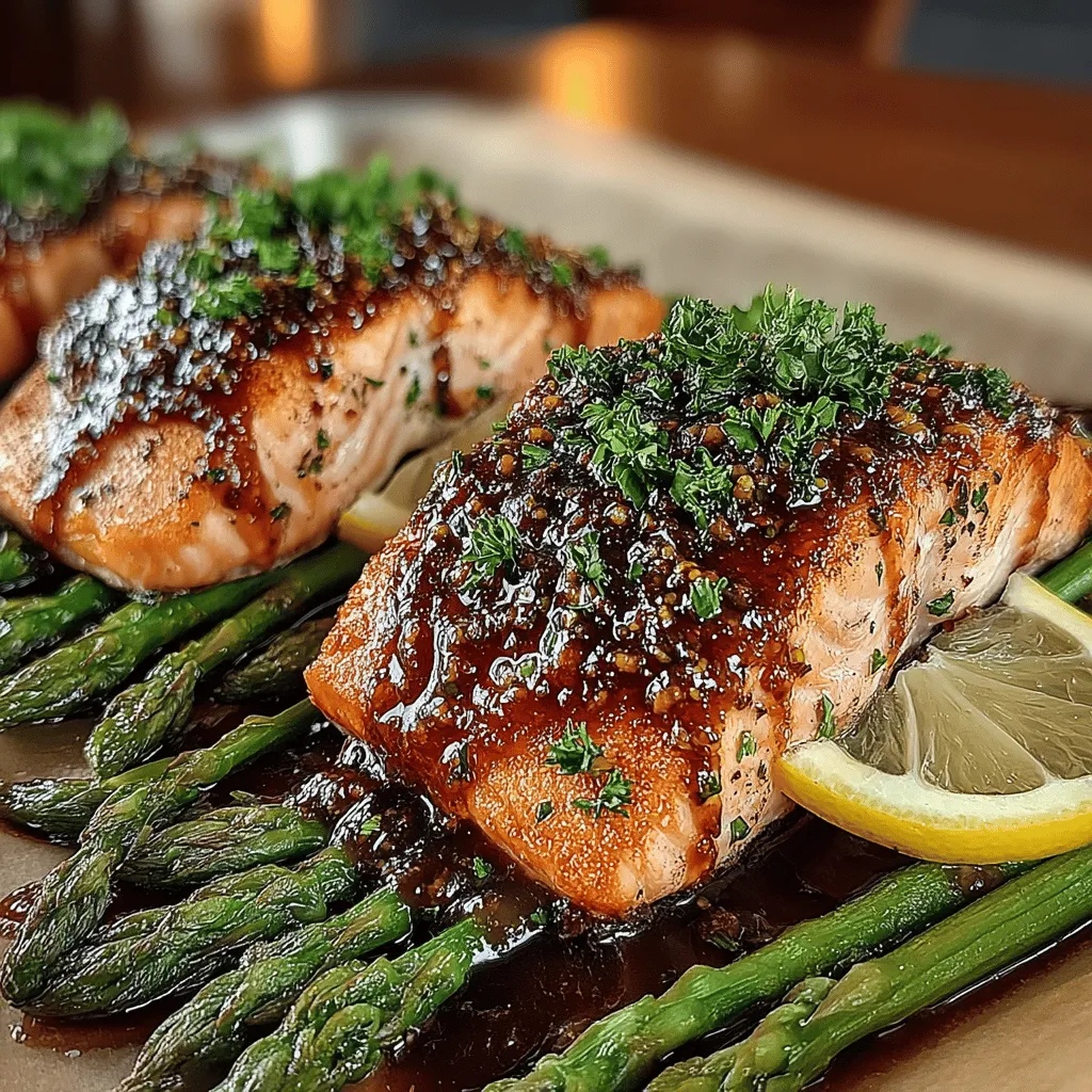Welcome to the world of culinary delights with our Sweet & Tangy Salmon Delight recipe! This dish is a perfect fusion of flavors that combines the sweetness of honey with the tangy zing of Dijon mustard, creating an irresistible glaze for salmon. Not only is this recipe bursting with flavor, but it is also incredibly easy to prepare, making it ideal for both busy weeknights and special occasions alike. Salmon is renowned for its health benefits, rich in omega-3 fatty acids and high-quality protein, while asparagus adds a nutritious crunch and vibrant color to your plate. Join us on this flavorful journey and elevate your dinner table with this delightful recipe.