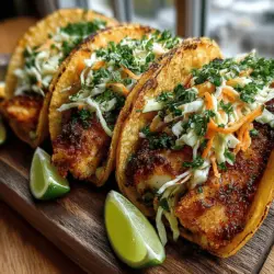 Crispy Fish Tacos with Lime Cilantro Slaw