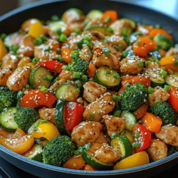 The Colorful Chicken & Veggie Fiesta Stir-Fry is more than just a meal; it’s a celebration of vibrant ingredients, wholesome nutrition, and quick cooking techniques that fit seamlessly into a busy lifestyle. This dish showcases a medley of fresh vegetables and tender chicken, all tossed together in a savory sauce that bursts with flavor. Whether you're looking to impress guests or simply want to whip up something nutritious for your family, this stir-fry is your go-to recipe.