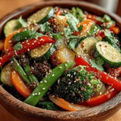 In recent years, plant-based meals have surged in popularity, capturing the attention of health-conscious individuals and food enthusiasts alike. As more people seek to incorporate more vegetables and whole grains into their diets, the demand for vibrant, nutritious recipes has never been higher. One such dish that perfectly embodies this trend is the Vibrant Garden Stir-Fry with Quinoa. This colorful stir-fry not only pleases the eyes but also offers a wealth of nutrients, making it a fantastic choice for anyone looking to elevate their meals.
