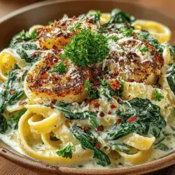 Creamy Garlic Parmesan Pasta with Spinach