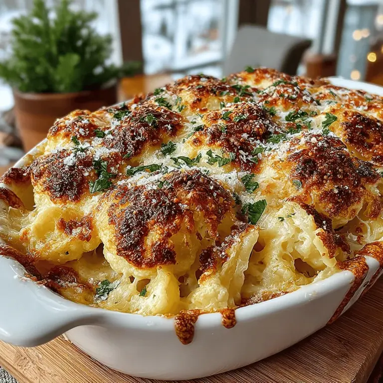 - 8 ounces elbow macaroni (or gluten-free pasta) - 1 medium head of cauliflower, cut into florets - 2 cups shredded sharp cheddar cheese - 1 cup milk (or non-dairy milk) - 2 tablespoons butter (or dairy-free alternative) - 2 tablespoons all-purpose flour (or gluten-free flour) - 1 teaspoon garlic powder - 1 teaspoon onion powder - Salt and pepper to taste - Optional toppings: breadcrumbs, additional cheese, fresh herbs