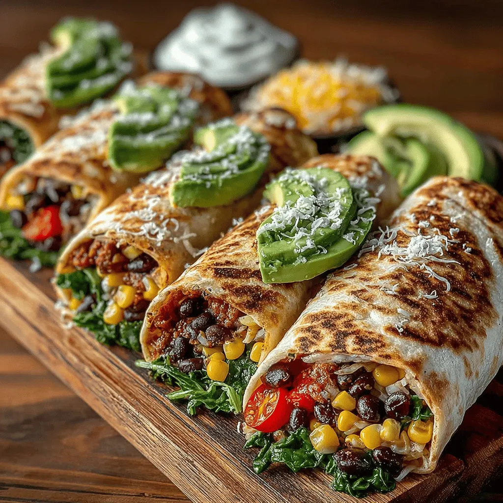 - 4 whole wheat tortillas - 1 can (15 oz) black beans, drained and rinsed - 1 cup corn kernels (fresh or frozen) - 1 red bell pepper, diced - 1 cup cherry tomatoes, halved - 1 avocado, diced - 1 cup spinach or mixed greens - 1/2 cup shredded cheese (cheddar or feta) - 1/4 cup Greek yogurt or sour cream - 1 tablespoon lime juice - 1 teaspoon cumin - Salt and pepper to taste