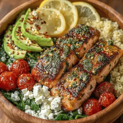 Zesty Lemon Herb Grilled Salmon Bowls