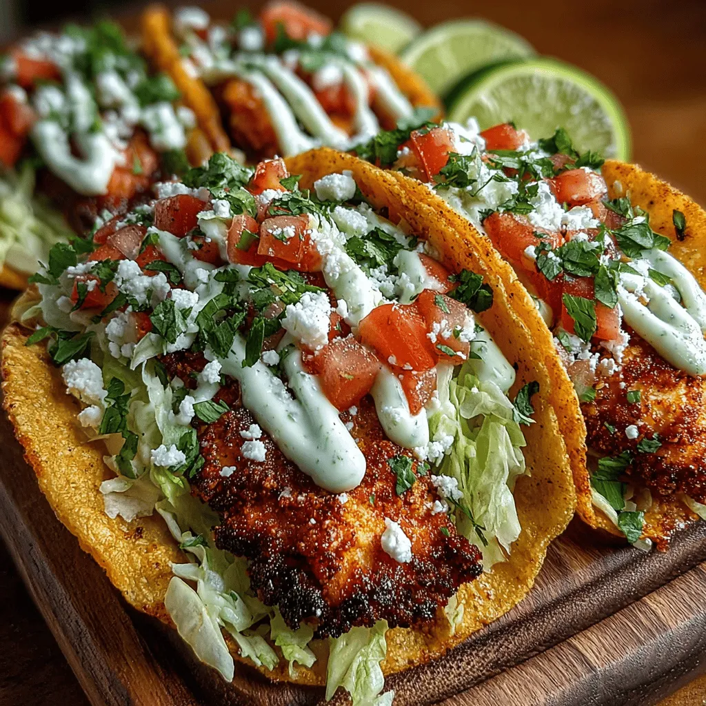 Crunchy Crunch Crispy Chicken Tacos