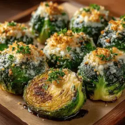 Crispy Garlic Parmesan Roasted Brussels Sprouts