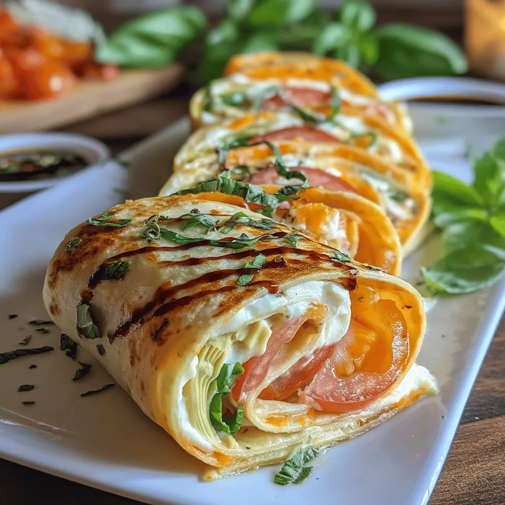 Hearty Air Fryer Artichoke and Caprese Wrap